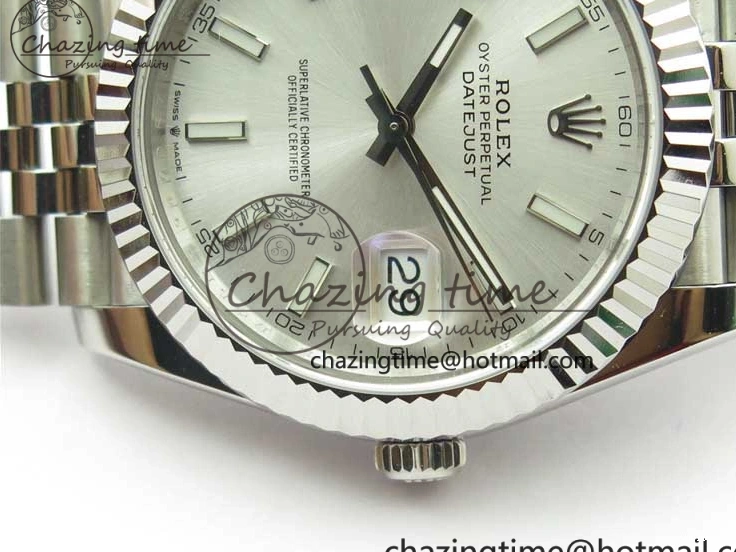 Stick 1:1 Silver on SS Best A3235 Markers Dial DateJust 904L Bracelet VRF Edition 41MM 126334 SS Jubilee 1227